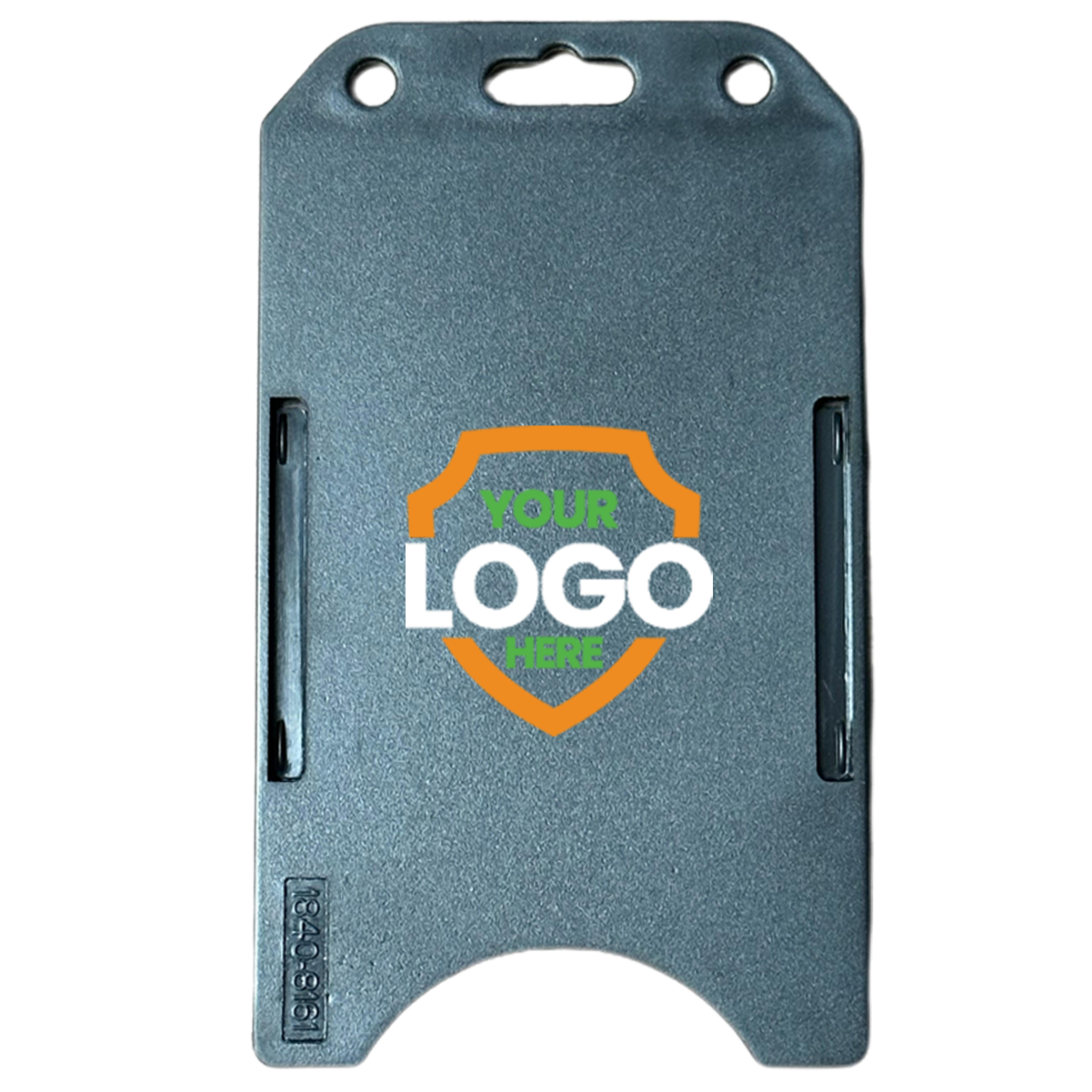 Custom Vertical Open Faced Plastic ID Badge Holder (1840-816X) - Upload Your Logo