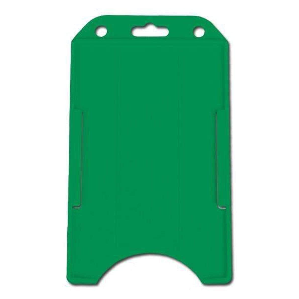 Green Vertical Open Faced Plastic ID Badge Card Holder (1840-816X) 1840-8164