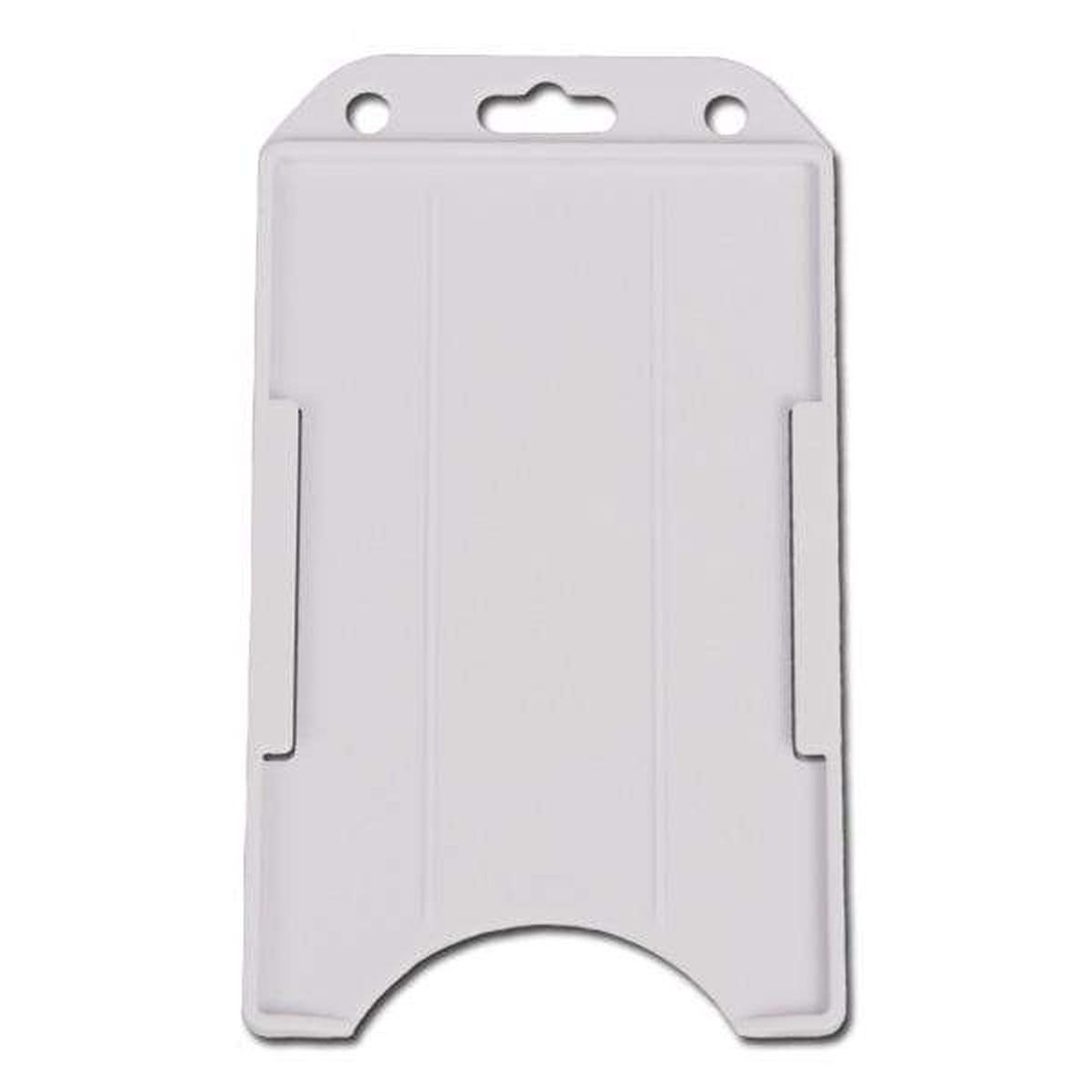 White Vertical Open Faced Plastic ID Badge Card Holder (1840-816X) 1840-8168