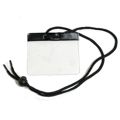 A Government Size 3 3/8 X 2 9/16 Horizontal Color-Bar Badge Holder with Lanyard (1860-280X) featuring an adjustable slider knot, perfect for organizing color-coded groups. Sold by Specialist ID.
