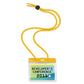 Yellow Government Size 3 3/8 X 2 9/16 Horizontal Color-Bar Badge Holder with Lanyard (1860-280X) 1860-2809