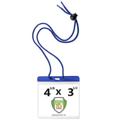 Color-Coded Event Badge Holder with Matching Lanyard, 4x3 Extra Large (1860-290X)