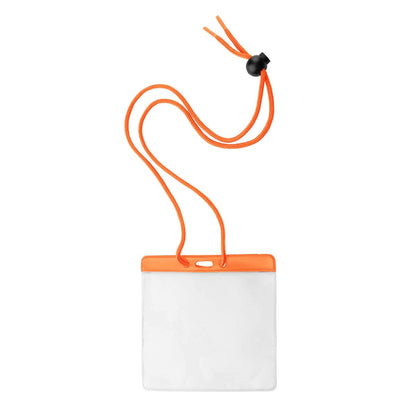 4x3 Inch Color Bar Event Badge with Adjustable Lanyard - Extra Large (Max Insert 4 3/8 X 3 1/2) Colored Name Badge with Matching Color Code Lanyard (1860-290X), shown on a white background.