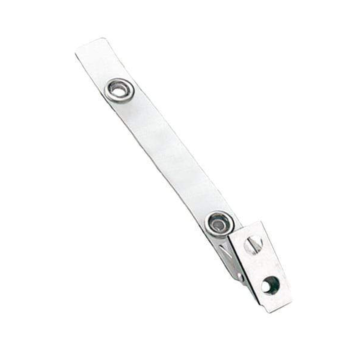 Clear Vinyl Strap Clip W/ 2-Hole Stainless Steel Clip 2105-1320 2105-1320