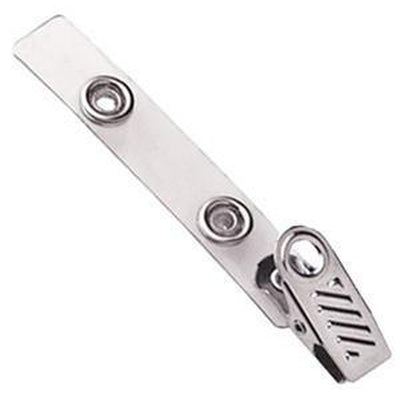 Ribbed Face Strap Clip - Clear Vinyl ID Badge Clip with Ribbed Front for Easy Grip (2105-2100)
