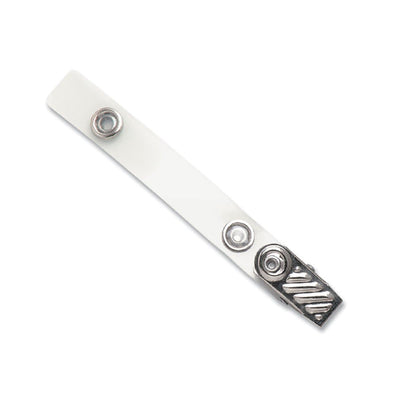Mylar Strap Clip with Ribbed-Face Clip - Long 3-1/2" ID Badge Clip (2110-1213)