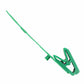 A Colored Green Plastic Strap Clip with Knurled Thumb Grip - No Metal / All Plastic (2115-200X) lies flat on a white background.