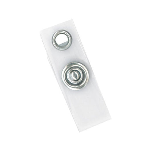 Key Ring to ID Badge Converting Vinyl Strap Clip 2120-1250 with a durable metal snap button.