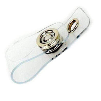 Key Ring to ID Badge Converting Vinyl Strap Clip 2120-1250 with a slot for attachment, perfect for securing your ID badge.