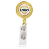 Silver or Gold Custom Printed Retractable Badge Reels With Belt Clip - Upload Your Logo