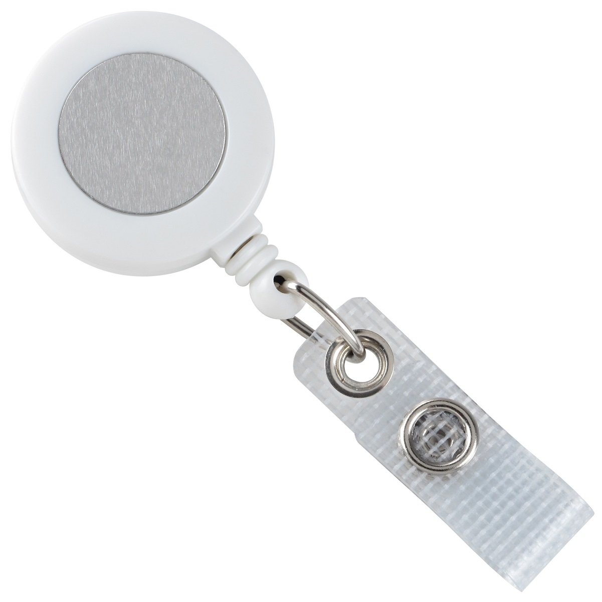 White Badge Reel With Silver Sticker (P/N 2120-310X) 2120-3108