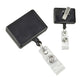Black Rectangle Retractable Badge Reel With Rotating Swivel Clip (P/N 2120-390X) 2120-3901