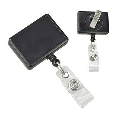 Rectangle Badge Reel Retractable with Rotating Swivel Clip - Rectangular Badge Holder Reel (2120-390X)