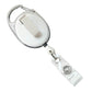 White Premium Oval Badge Reel with Carabiner and Belt Clip (2120-71XX) 2120-7128