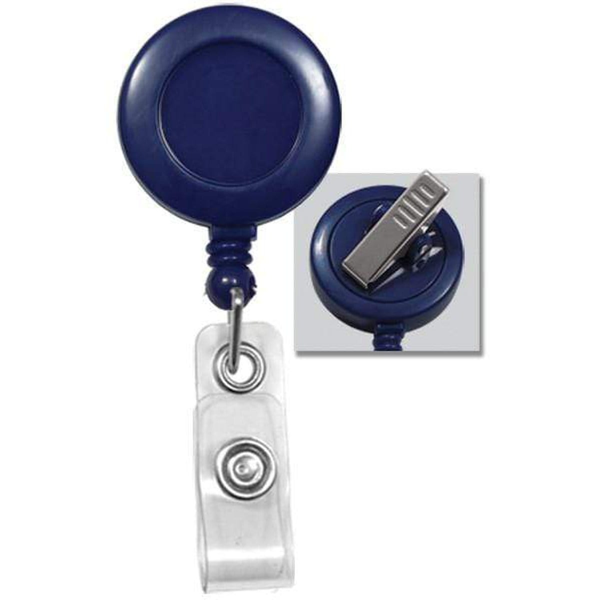 Dark Blue Badge Reel with Swivel Spring Clip by Specialist ID, Sold Individually