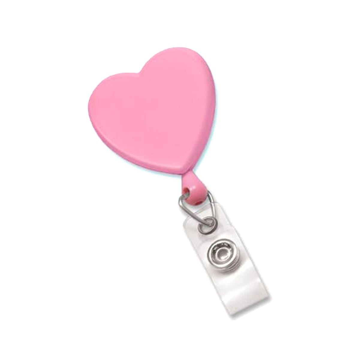 Awareness Pink Heart Shaped Badge Reel With Rotating Spring Clip (P/N 2120-761X) 2120-7617