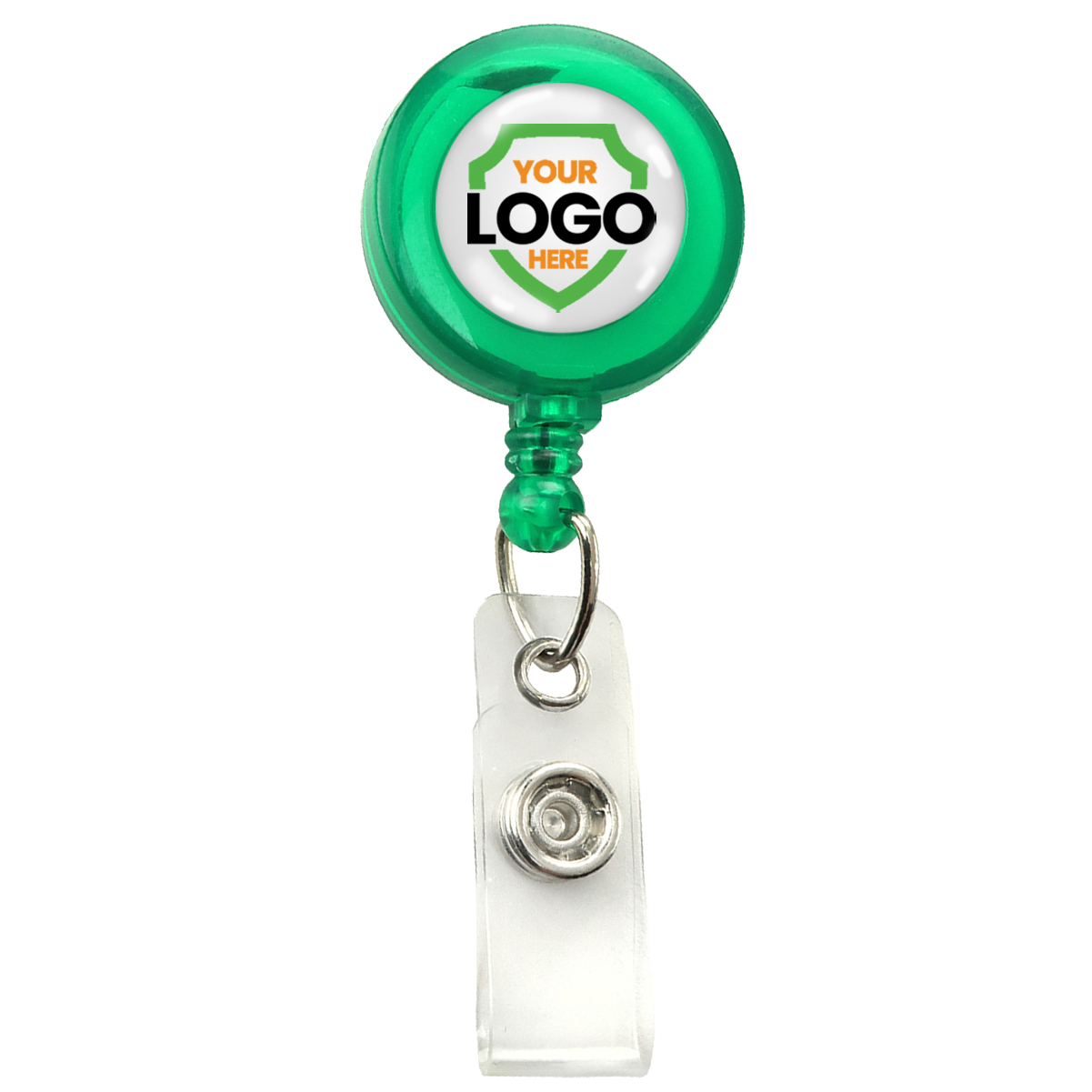 Translucent Custom Retractable Badge Reel With Belt Clip (2120-360X)