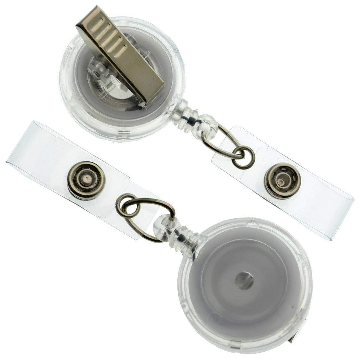 Translucent White (clear) Translucent Badge Reel with Swivel Clip (P/N 2120-762X) 2120-7621