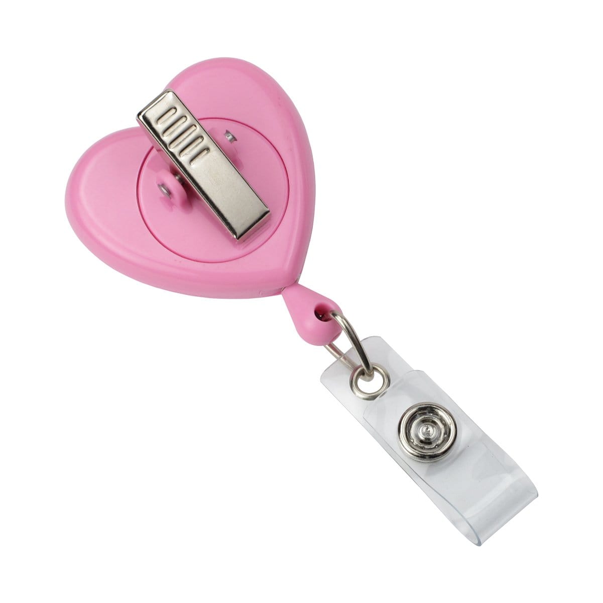 Heart Shaped Ribbon Awareness Badge Reel with Swivel Spring Clip (p/n 2120-7630)