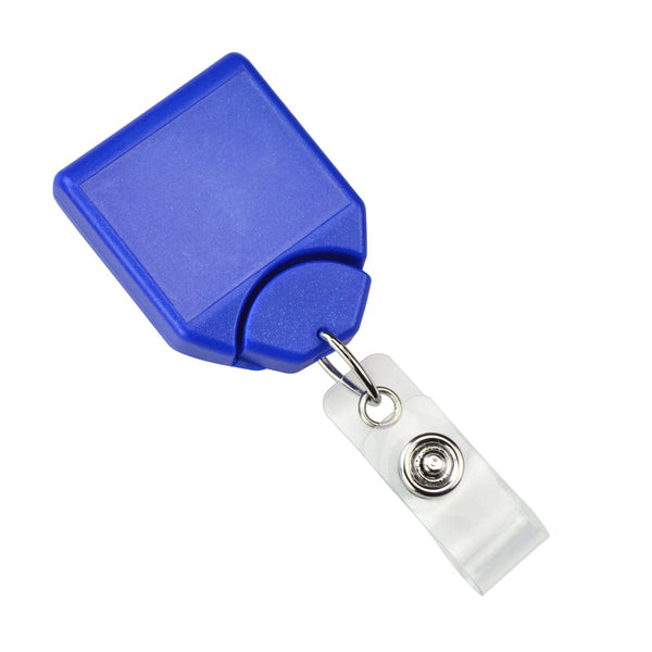 2120-305X No-Twist Round Badge Reels - 1.25'' - Belt Clip - Clear Strap - 25 Pack