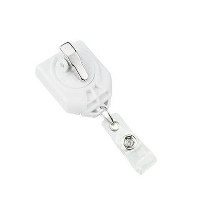 A B-REEL Badge Reel with Saw-toothed Swivel-clip (P/N 2120-780X) featuring a no twist design and a convenient saw-toothed swivel clip. Sold by Specialist ID.