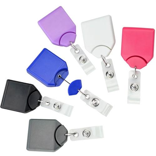 B-REEL Badge Reel with swivel belt clip (P/N 2120-800X) are displayed, including pink, white, purple, blue, black, and gray. Sold by Specialist ID.