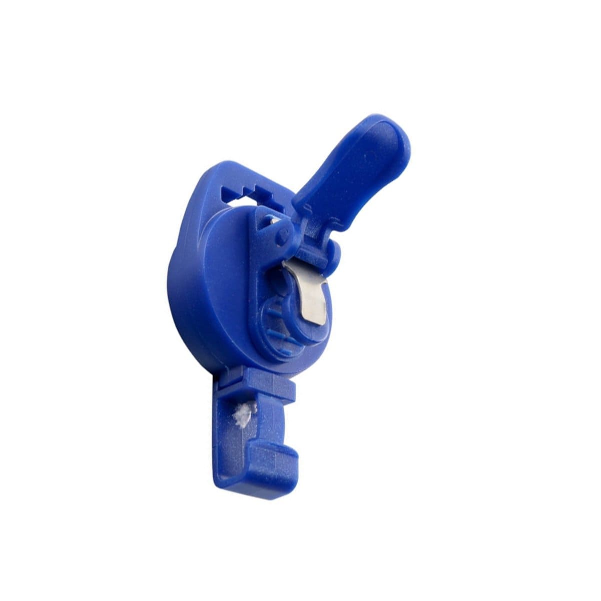 A Custom Non-Magnetic Badge Reel with Plastic Clip - No Twist Design - Add Your Logo used for securing electrical switches in the off position, available with personalized logos to enhance safety branding.