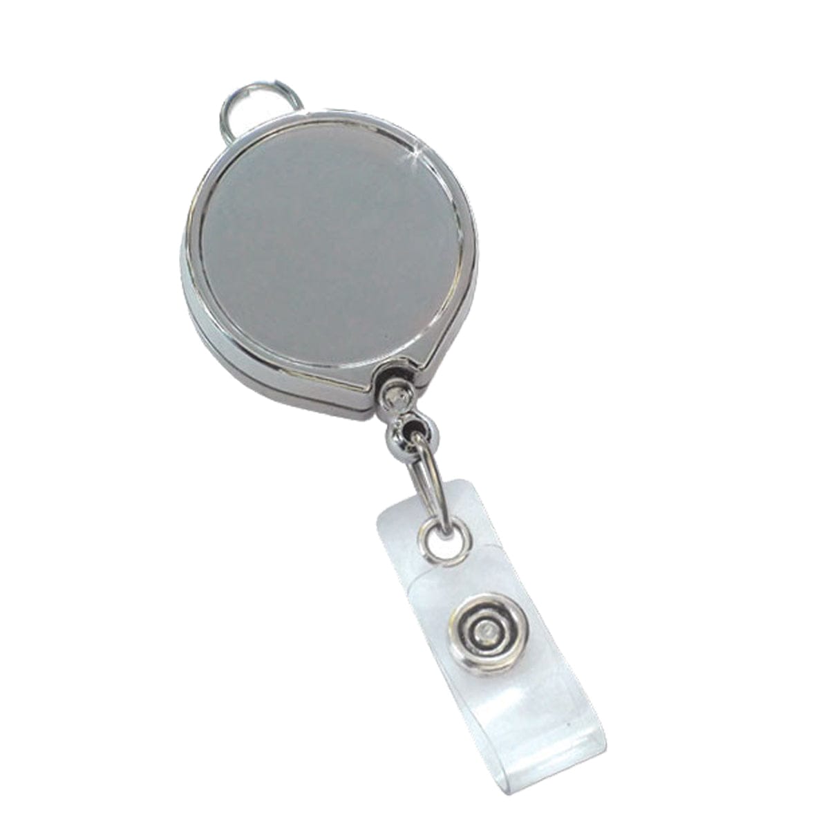 Chrome Badge Reel with Lanyard Attachment and Belt Clip (P/N 2124-302X) 2124-3028