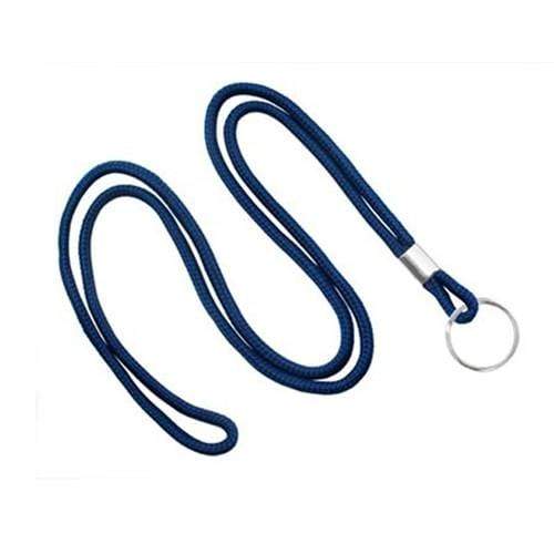 Navy Blue Round Lanyard w Steel Key / Split Ring (P/N 2135-310X) 2135-3103