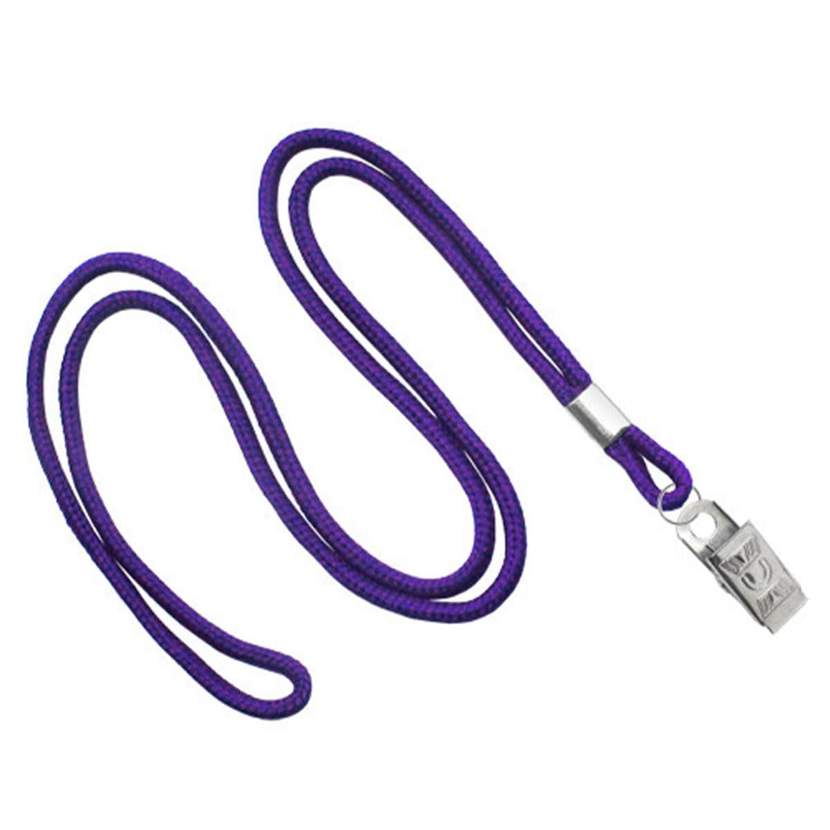 Purple Round Non Breakaway Lanyard With Bulldog Clip (P/N 2135-325X) 2135-3263
