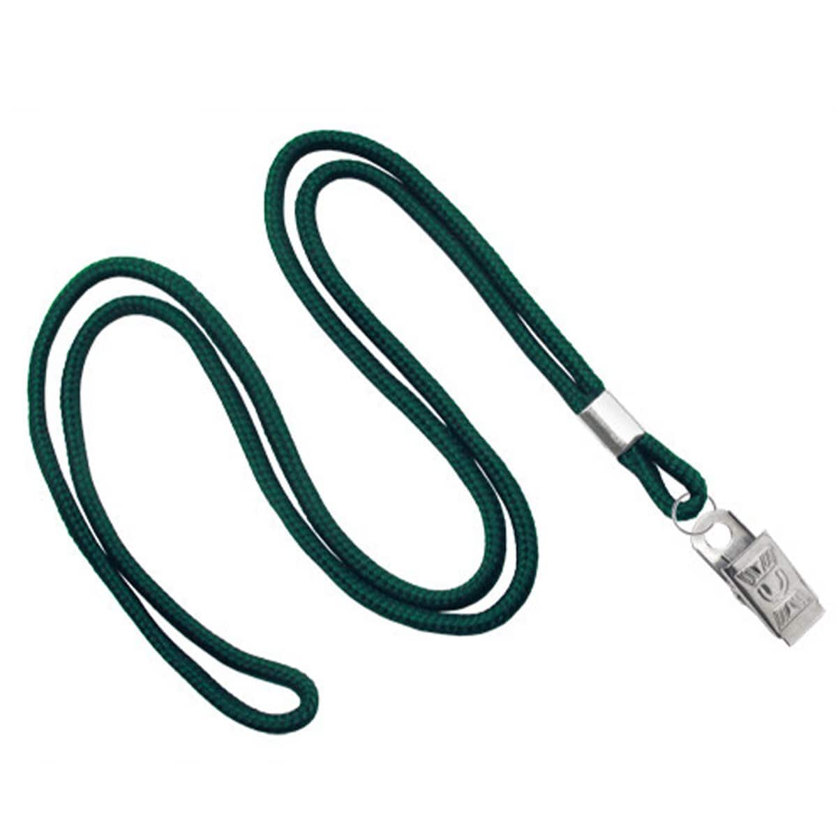 Forest Green Round Non Breakaway Lanyard With Bulldog Clip (P/N 2135-325X) 2135-3264