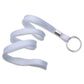White Flat Braid Woven Lanyard With Nickel-Plated Steel Split Ring 2135-365X 2135-3658
