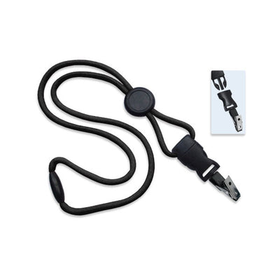 Breakaway Lanyard With Round Slider And Detachable Bulldog Clip 2135-459X