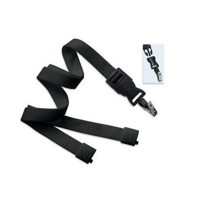 Breakaway Flat Tubular Lanyard With Detachable Bulldog Clip 2135-466X