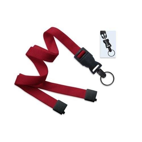 Red Wide Lanyard With Detachable Key Ring 2135-468X 2135-4688