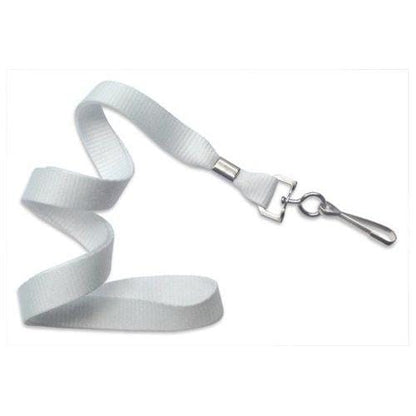 A Microweave Polyester Lanyard With Nickel-Plated Steel Swivel Hook 2136-350X lies coiled, featuring a nickel-plated steel swivel hook. Sold by Specialist ID.