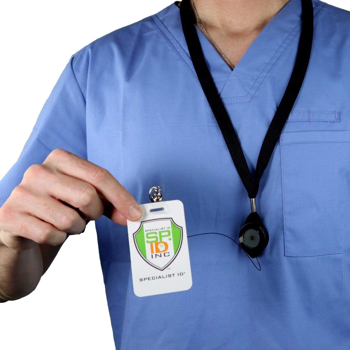 Comfort Lanyard with Badge Reel - Locks in Open (Extended) Position - by Specialist ID