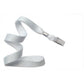 White Microweave Polyester Lanyard With Nickel-Plated Steel Bulldog Clip 2136-355X 2136-3558
