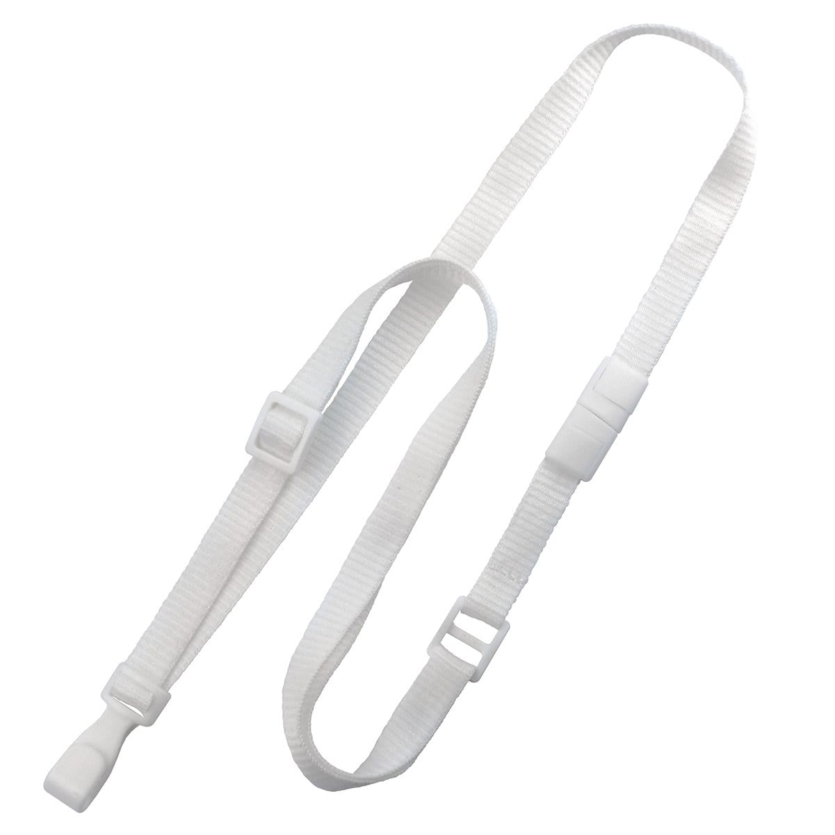 White Adjustable Breakaway Lanyards Great For All SIzes (2137-203X) 2137-2036