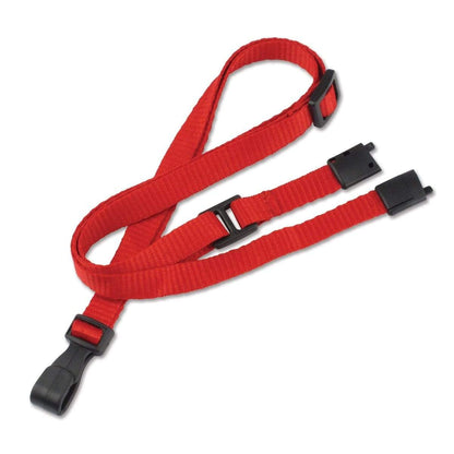Adjustable Breakaway Lanyards Great For All Sizes (2137-203X) with black clips, buckle, and a wide plastic hook. No minimum order required. Sold by Specialist ID.