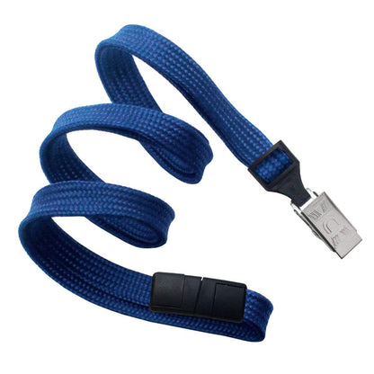 A coiled Premium Breakaway Lanyard with Bulldog Clip (2137-600X), a metal buckle, a plastic clasp, and an integrated breakaway lanyard. Sold by Specialist ID.