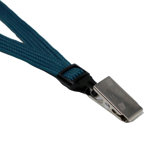 A Premium Breakaway Lanyard with Bulldog Clip (2137-600X) featuring a metal bulldog clip for secure attachment. Sold by Specialist ID.