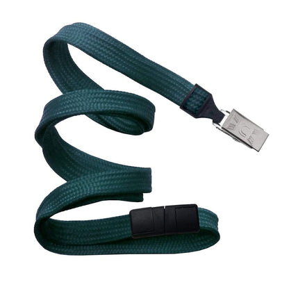 A Premium Breakaway Lanyard with Bulldog Clip (2137-600X) with a metal clasp, black plastic buckle, and a convenient ID badge holder. Sold by Specialist ID.