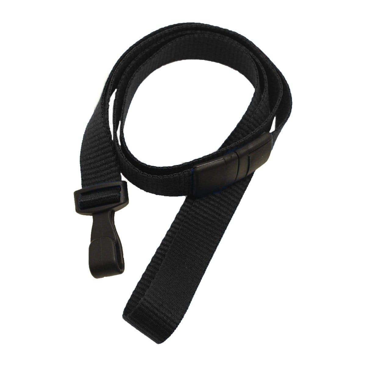 Black Wide 5/8" Lanyard with No Twist Plastic Hook (2138-478X) 2138-4780