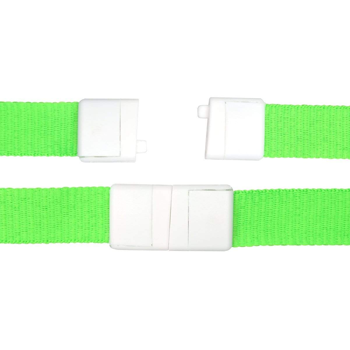 Neon Green Lanyard with Safety Breakaway Clasp - Bright Lime Green Lanyards 2138-5044