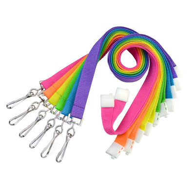 Neon Lanyard with Safety Breakaway Clasp - High Visibility Bright Soft Lanyards (2138-504X)