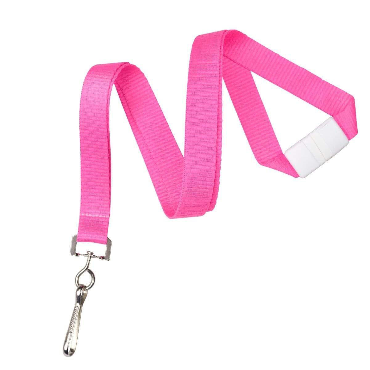 Neon Pink Neon Lanyard with Safety Breakaway Clasp - Bright Soft Lanyards 2138-504X 2138-5050