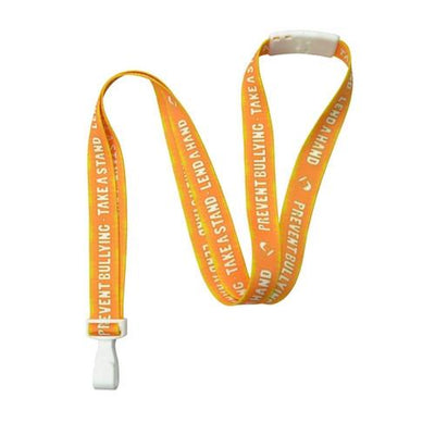 Anti Bullying Lanyard with Safety Breakaway Clasp - Orange Bullying Awareness & Bully Prevention Badge Lanyard (2138-5240)