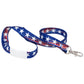 4th of July Patriotic USA Lanyard with Breakaway  - Red White & Blue with Stars (2138-5305) 2138-5305