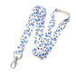 Royal Blue Cute Polka Dot Pattern Fashion Lanyard With Lobster Hook And Key Ring(P/N 2138-728X) 2138-7283